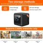 W02 1080p HD Smart Camera Infrared Night Vision Wireless WiFi Camera 140° Wide Angle Motion Detection Magnetic Mount Type-C Charging Mini Cameras