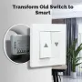 MOES ZM-108-M Tuya Smart Zigbe Curtain Switch Module 90-250V AC 2.5A Remote Motor Rotation Switchable Smart Home Automation Smart Linkage Calibration Function IP20 Voice Control with Alexa Google Assistant