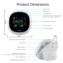 Moes Tuya CO2 Meter Portable Air Quality Carbon Dioxide Detector with Alarm Clock Temperature Humidity Display Air Tester APP Remote Wireless Monitor