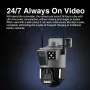 6MP UHD 4G Wireless PTZ Solar Camera Three Lens 10X Zoom Outdoors IP Camera with Solar Panel IR Night Vision PIR Detection IP66 Waterproof Security Surveillance Camera