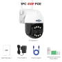 Hiseeu 4MP+4MP Dual Lens Wifi PTZ IP Camera 2.8+12mm 8X Zoom CCTV Video Surveillance Camera Color Night Vision Ai Human Cam
