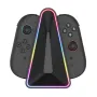YZC-520 4-in-1 Switch2 Handles Charging Grip with RGB Light Joy-con Left and Right Handles Charger Dock