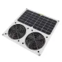Solar Panel Powered Fan 12inch Waterproof Dual Fan 100W Solar Exhaust Fan for Chicken House Greenhouse