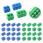 50PCS PCB Terminal Block Connector Pitch 5.0mm Straight Pin KF301 2P 3P 4P Screw PCB Terminal Blocks Connector Assortment Kit