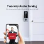 M21 1080P HD Tuya WiFi Video Doorbell Intelligent Night Vision 155° Wide Viewing 2-way Audio IP65 Waterproof 4000mAh Battery APP Remote Monitoring Visual Door Bell Supports PIR