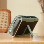 SANSUI F55 Wireless bluetooth Speaker 7-inch LED Display Radio Dual Internal Magnetic Horn Deep Bass Portable FM Radio Dual TF Card Slot/USB Drive/AUX MP4 Music Player Video Speaker with Stand and Lanyard