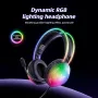 ONIKUMA X29 RGB Gaming Headset Wired Earphone 50mm Moving Coil 3D Stereo Sound Breathable Earmuffs Adjustable Headband E-sports 3.5mm Monitor Headphones with Omnidirectional HD Microphones