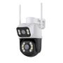 3MP+3MP WiFi IPカメラ 4K 6MP ワイヤレスセキュリティ監視カメラ NETIP Onvif 人感センサー 家庭用 屋外 CCTV IPカメラ デュアルレンズ 自動追跡