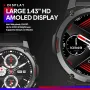 Zeblaze Vibe 7 Pro 1.43 inch AMOLED Display HiFi Phone Calls Military Grade Toughness Smart Watch 400mAh SpO2 Blood Oxygen Heart Rate