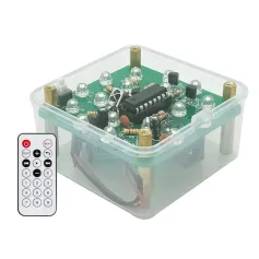 Remote Control Night Light DIY Kit Adjustable Brightness 18 LEDs with USB Power and Infrared Remote for Soldering Practice
