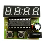 DIY Digital Clock Kit 4-Digit Display 2.4V-5.5V RF-4 Board Easy to Assemble Educational Tool Compact Design