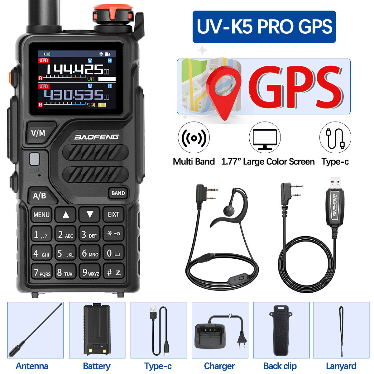 Radio+Earphone+Type-C+Frequency Writing Line