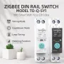 TO-Q-SY1-ZT Zigbe Din Rail Switch 32A-63A TUYA Smart Life APP & Voice Remote Control with Timing/Countdown Mode with Alexa Google Assistant [No Metering]
