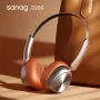 Sanag D20S Retro Headphones bluetooth 5.4 Headset HiFi Sound 3D Surround Sound 60H Playback Low Game Delay Sound Absorbing Sponge Earmuffs Noise Cancelling Headband Headset