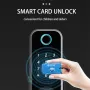WAFU WF-014 Tuya Smart WiFi Keyless Entry Door Lock Anti-theft Biometric Fingerprint Password Key APP Remote Control Electronic Lock