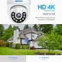 ESCAM QF800 8MP Pan/Tilt AI Humanoid Detection Auto Tracking Cloud Storage Waterproof WiFi IP Camera Two Way Audio Night Vision ICSEE APP