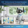 ESCAM PT205 5G Dual Wifi Smart Robot Wireless PTZ AI Automatic Tracking Motion Detection Camera Two-way Audio Night vision Hieasy APP