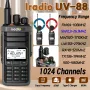 iRadio UV88 GPS Multiband Radio Walkie Talkie 1024 Channels IP67 Waterproof Type-C Charging CB SSB HF FM SW MW LW Amateur Ham Two Way Radio
