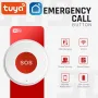 Tuya WiFi Smart SOS Call Button Wireless Caregiver Pager Phone Alert Transmitter Emergency Call Button for Kids Elderly Patient