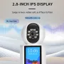 Guudgo 3MP 2.8 Inch IPS Screen Video Calling Camera Wireless PTZ IP Dome Camera Night Vision Humanoid Tracking Alarm Push Home Security CCTV Baby Monitor iCSEE APP Intercom Cameras with Remote Control
