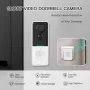 WF015-013D Tuya Smart Video Doorbell 120° Wide Angle Night Vision PIR Motion Alerts Two-Way Audio IP65 Waterproof Wireless WiFi Doorbell Camera Battery Powered Cloud Storage