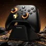 EasySMX D05 Tri-mode Wireless Gaming Controller with Hall Effect Joysticks and Triggers 1000Hz Polling Rate 2.4G Bluetooth Wired RGB Backlit Multi-Platform Support for PC Switch iOS Android Programmable Buttons Turbo Function 5-Level Vibration