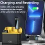 J68 1-to-2 2.4G Wireless Lavalier Microphone with Receiver DSP Noise Reduction Lapel Mic with Charging Case