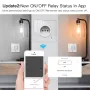 Tuya WiFi Smart 16A EU Socket Glass Panel Outlet Power Monitor Touch Plug Relay Status Light Mode Adjustable Smart Life App Voice Control with Alexa Google Assistant