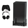 JYS JYS-X139 for Xbox Series X Wall-mounted Bracket On-Wall Space Saver Shelf Stand with Controller Holder Hook for Headphone Gamepad