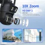 ESCAM QF500 10X Dual Lens 5MP+5MP WiFi IP Camera Night Vision Pan/Tilt Humanoid Detection Waterproof Two Way Audio Cloud Storage