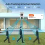 4MP Dual Lens Tuya Wifi Camera PTZ Outdoor 4K Wireless Dual Screen Security Camera Auto Tracking Monitoring Video Surveillance EU Plug