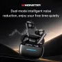 Monster XKT26 TWS Trådlösa Hörlurar Bluetooth V5.4 Hörlurar HIFI Ljudkvalitet Bärbara Sporthörlurar med Mikrofon