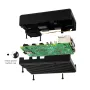 Aluminum Stripe Grooved Case For Raspberry Pi 5 Built-In Cooling Fan and Heatsink Pillars
