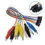 20cm 30cm 10pin Double-end Alligator Clips Jump Wire Male Female Crocodile Clip Test Lead Jumper Wire Line Cable Connection