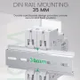 Tongou 1/2/3 Ways DIN Rail Mount Voltage Meter 11V-310V DC Mini Modular Voltmeter High Accuracy LED Digital Display Multi-Circuit Monitoring Energy Efficient Digital Voltmeter