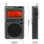 Retekes TR110 Radio Portable SSB Shortwave Radio FM/MW/SW/LSB/AIR/CB/VHF/UHF Full Band NOAA Alert Digital Radio Receiver Alarm Clock