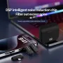 H61 1 to 2 Wireless Lavalier Microphone with iP/Type-C Dual Interface Receiver Digital Display Noise Cancelling Omnidirectional Lapel Mic for Live Broadcast Mobile Phone Tablet