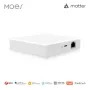 Moes Matter Smart Zigbe Home Bridge Matter Wired Gateway Hub Support Voice Control Via Alexa Google Siri Homekit Smartthings