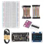 AOQDQDQD® WiFi Weather Station Kit 5V BMP280 Temperature Humidity Atmospheric Pressure Sensor + 0.96\ OLED IIC LCD Display + Jumper Wire