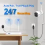 Hiseeu 3MP 8CH NVR + 2 WIFI Security PTZ Camera Kit Human Detection IR Night Vision IP Camera Set Wireless CCTV Surveillance System
