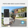 WF015-013D Tuya Smart Video Doorbell 120° Wide Angle Night Vision PIR Motion Alerts Two-Way Audio IP65 Waterproof Wireless WiFi Doorbell Camera Battery Powered Cloud Storage