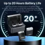 Ulanzi U-Mic 2.4G Stereo Wireless Microphone 100m Pickup 20 Hours Recording for DSLR IOS Android PC Live Streaming Interview
