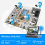 Hiseeu 4HB615 4HB613 5M 3MP 8CH NVR Security Cameras System Kit Waterproof Wireless Outdoor CCTV Camera Surveillance System Set with 10.1 inch Monitor