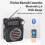 M8 Mini Portable Radio FM AM SW Stereo Pocket Radios Receiver Multifunctional Wireless bluetooth Music Player with LED Flashlight