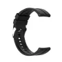22mm Universal Silver-Buckle Silicone Watch Strap Sweat Water-Resistant Soft Comfortable for Sports Casual Formal Use