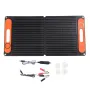 80W Foldable Solar Panel Portable ETFE Material Dual USB 12V DC Output Outdoor Car Battery Charger Mobile Power Station with Handle and Accessories