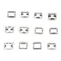 Set di 60 prese mini USB da 12 tipi, in acciaio inossidabile, ad alta resistenza, facili da riporre e trasportare, componenti di controllo industriale