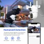2Pcs ESCAM QF500 10X Dual Lens 5MP+5MP WiFi IP Camera Night Vision Pan/Tilt Humanoid Detection Waterproof Two Way Audio Cloud Storage