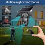 V380 4G 6MP Solar Security Camera 3-Lens System Dual-Charging Night Vision Motion Alerts Security Camera