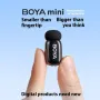 ميكروفون BOYA Mini اللاسلكي المزود بوسادة على الياقة مع خاصية إلغاء الضوضاء الذكي للأجهزة التي تعمل بنظامي التشغيل iPhone وAndroid وType-C والبث المباشر وتسجيل الصوت والفيديو والتدوين